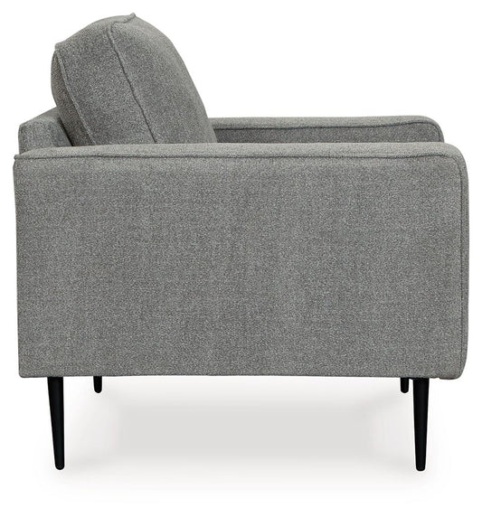 Hazela - 2 Pc. - Chair, Ottoman - Charcoal