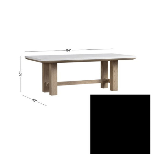 Cornerstone - Stone Top Table - French Oak