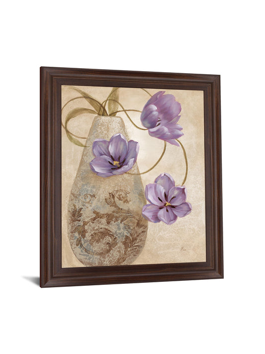 Twilight Petals - 28" x 34" Framed Wall Art - Purple