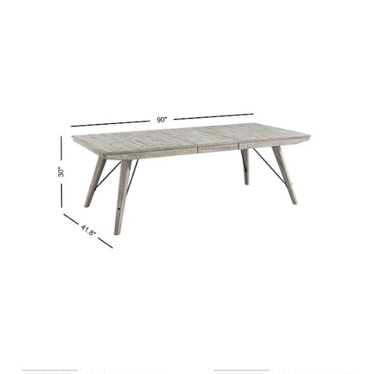 Modern Rustic - Trestle Table - Weathered White
