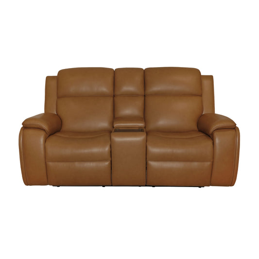 Ziggy - Power Reclining Loveseat With Console, Power Headrest, Lumbar, Heat & Massage