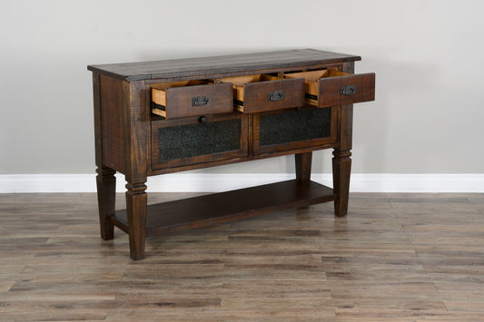 Homestead - Transitional Mahogany Wood Server - Tobacco Leaf