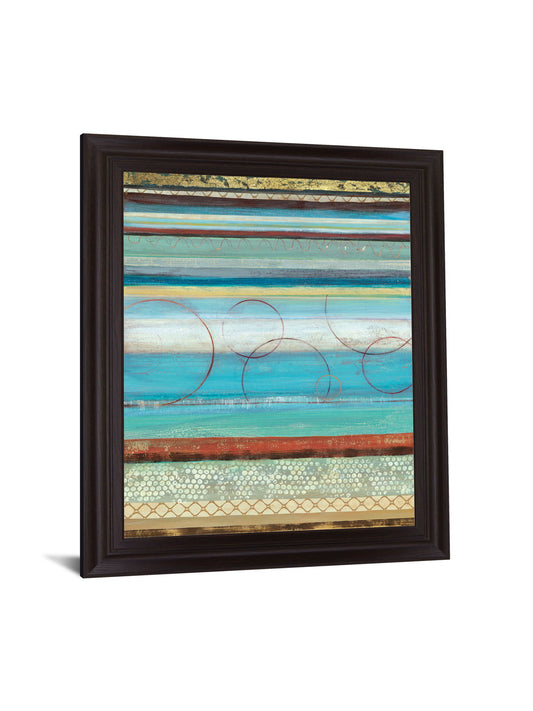 Azure Rhythm - 28" x 34" Framed Wall Art - Light Blue