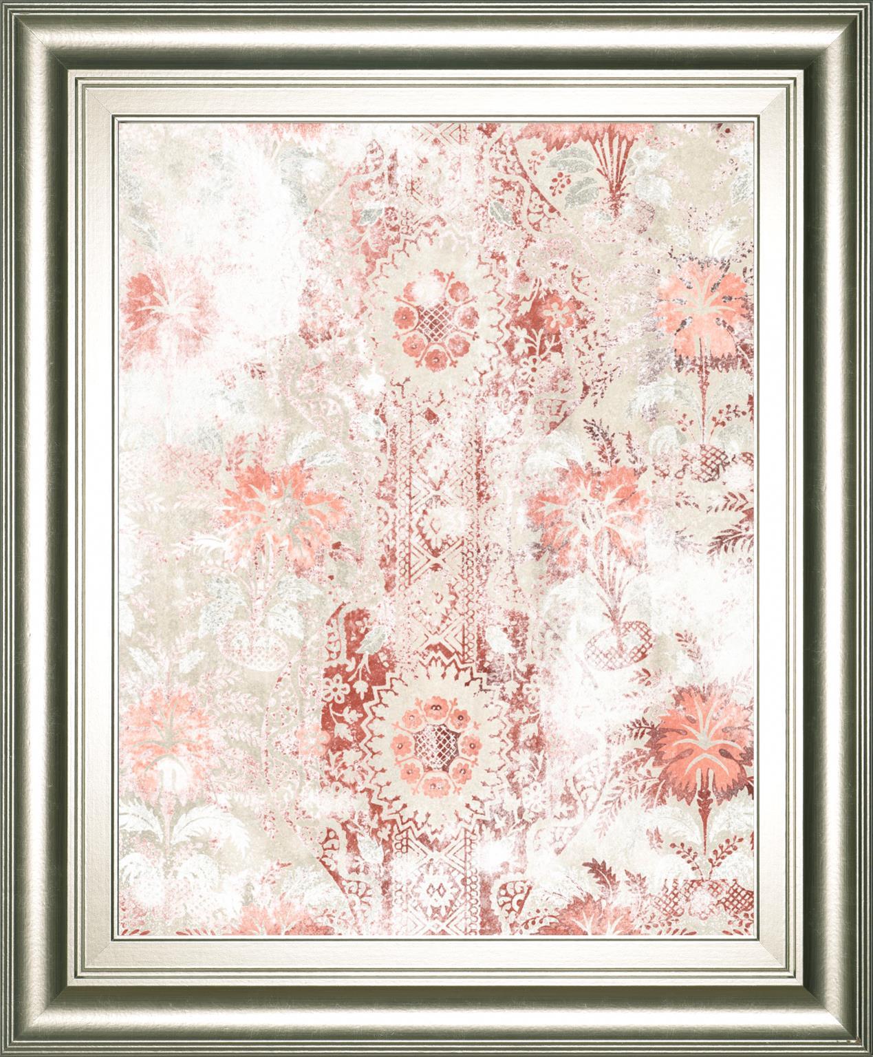 22x26 World Traveler Textile II By June Erica Vess - Pink