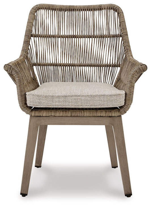 Beach Front - Arm Chair With Cushion (Set of 2) - Beige