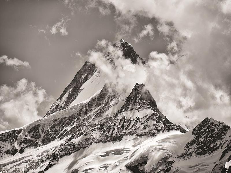 The Schreckhorn In The Bernese Alps By Martin Podt Photography - Gray