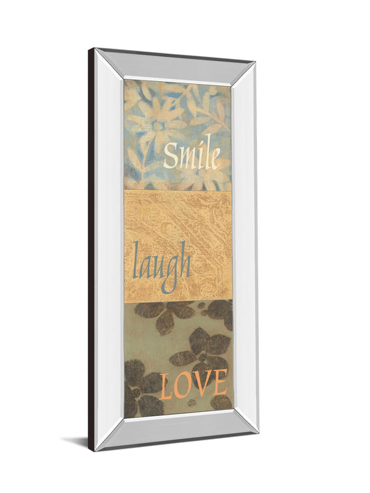 Uplift Il By Vision Studio - Mirror Framed Print Wall Art - Light Brown