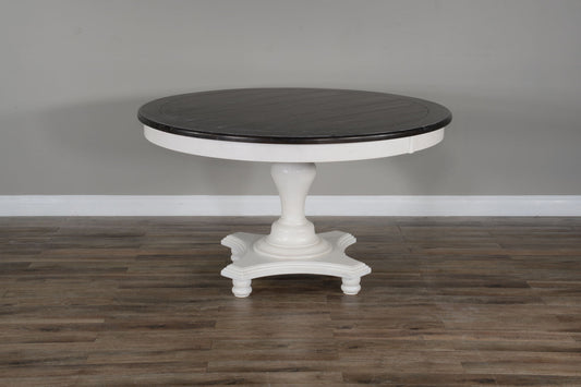 Carriage House - 30" Table - Cottage White / Europen Dark