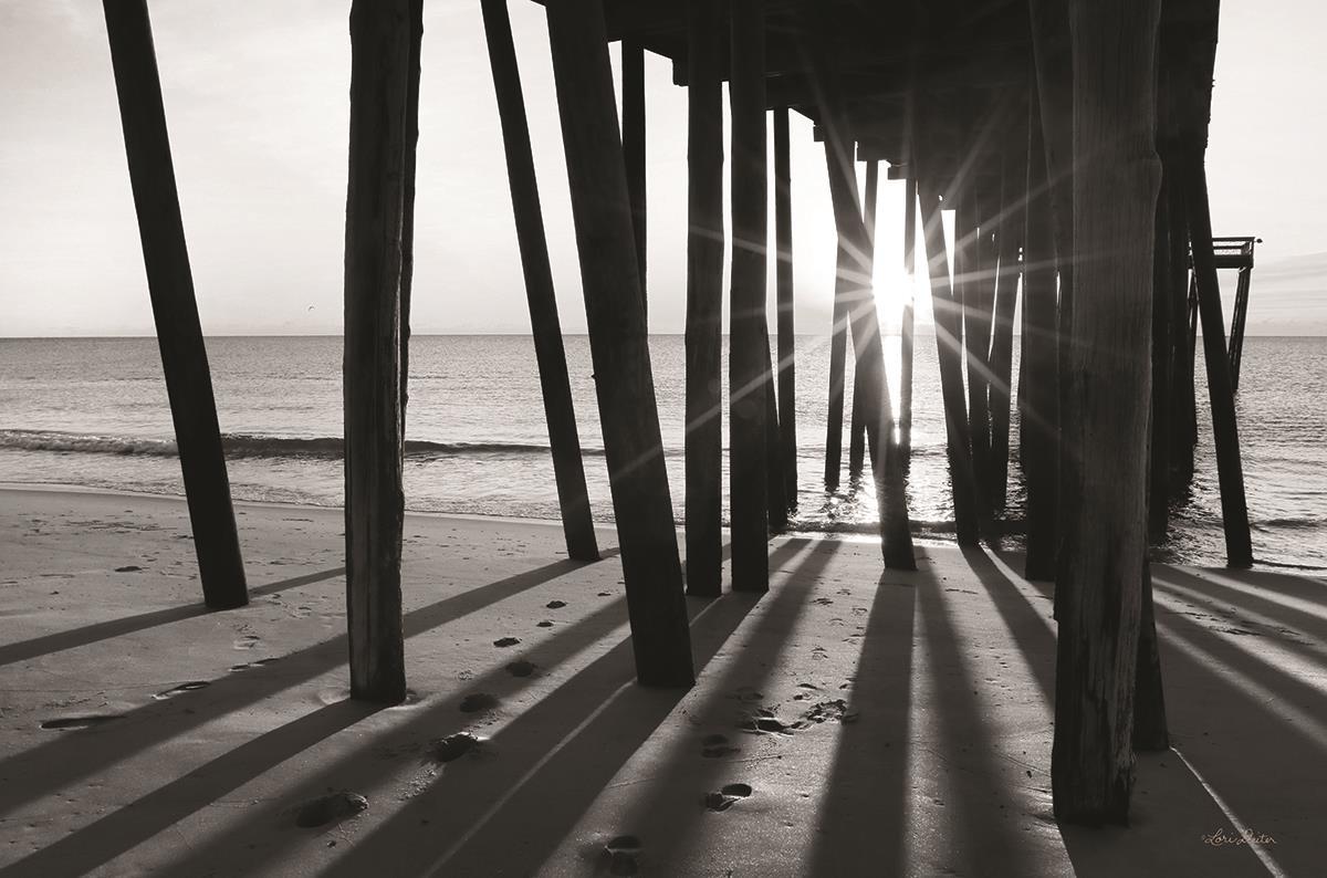 Sunrise At The Pier By Lori Deiter - Dark Gray