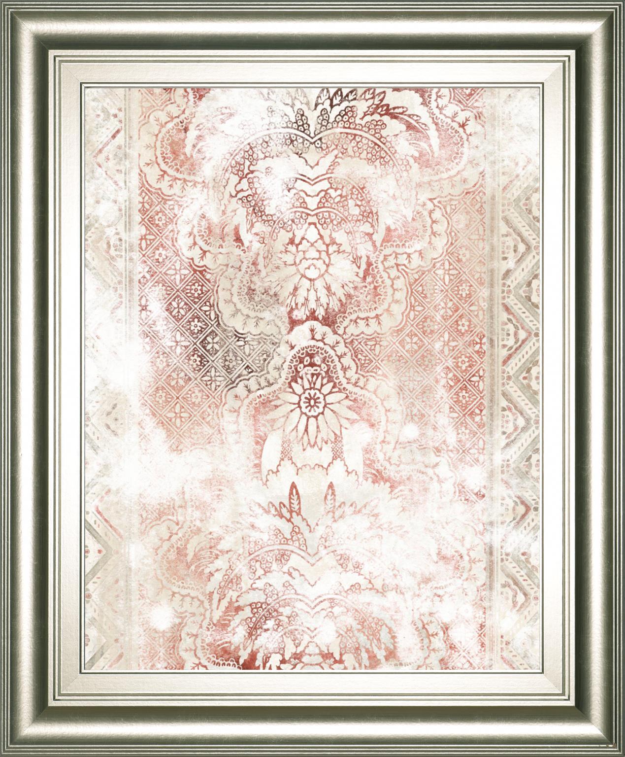 22x26 World Traveler Textile III By June Erica Vess - Pink