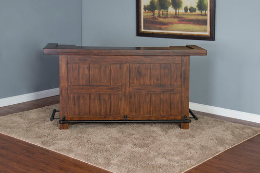 Tuscany - Farmhouse Wood Home Bar - Vintage Mocha