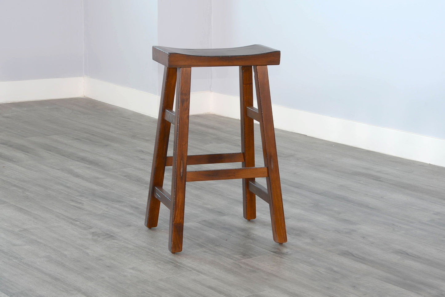 Tuscany - 30" Saddle Seat Stool With Wood Seat (Set of 2) - Vintage Mocha