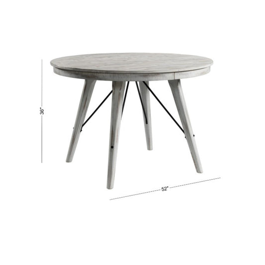 Modern Rustic - Round Counter Table - Weathered White