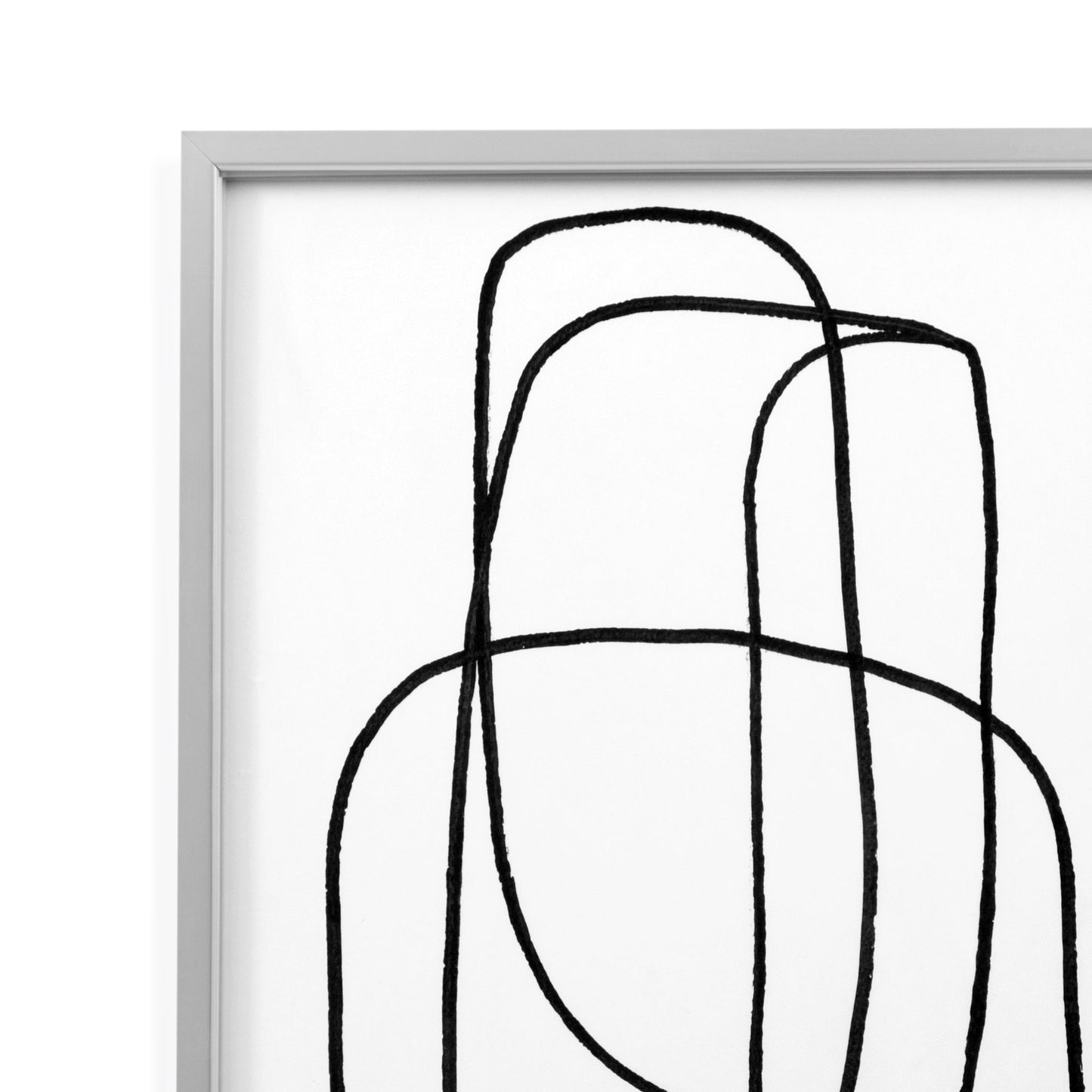 Form Study XI - Framed Print - Pearl Silver