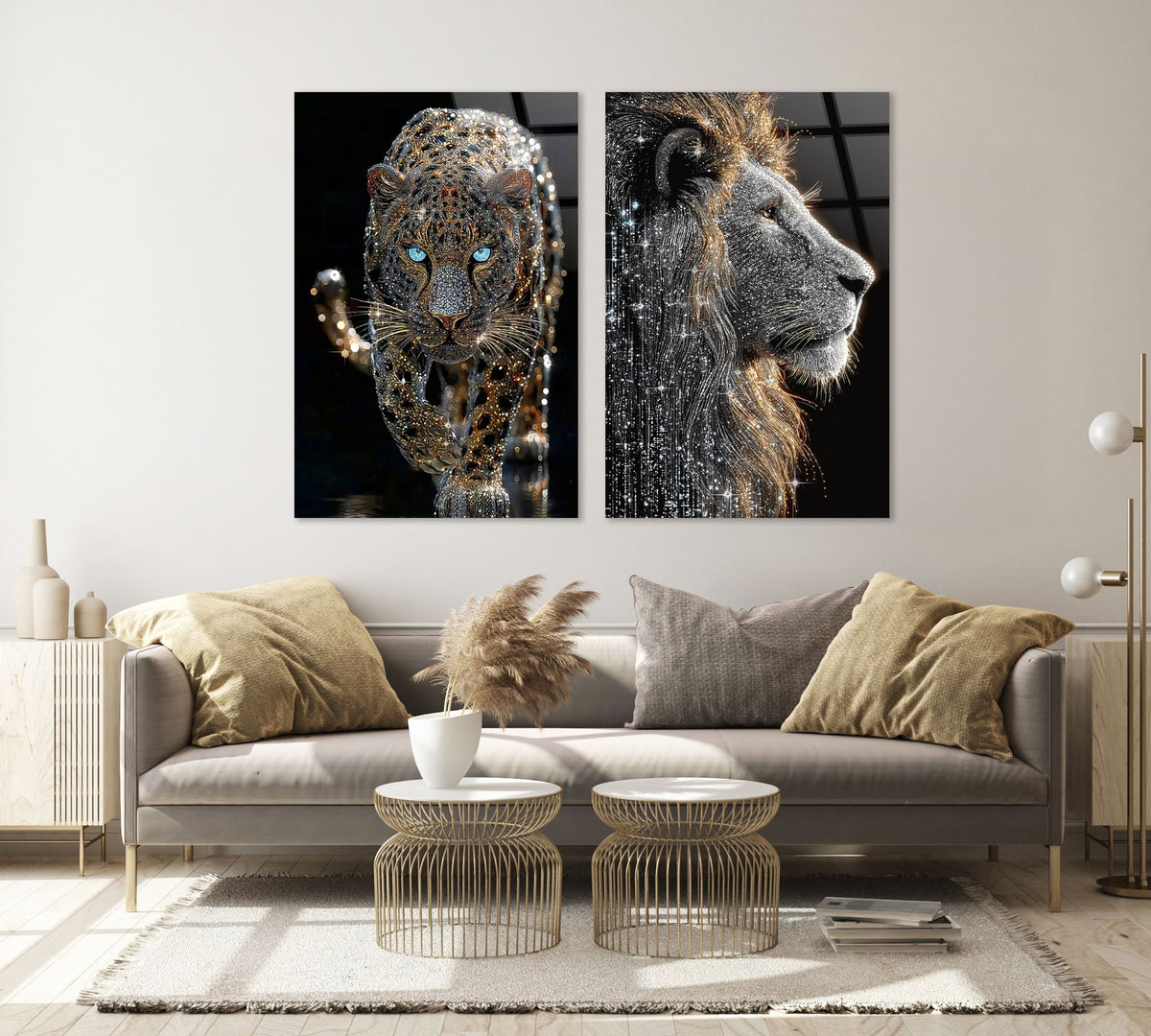 Starlit Sovereign II Tempered Glass With Foil & Rhinestones - Black / Gold