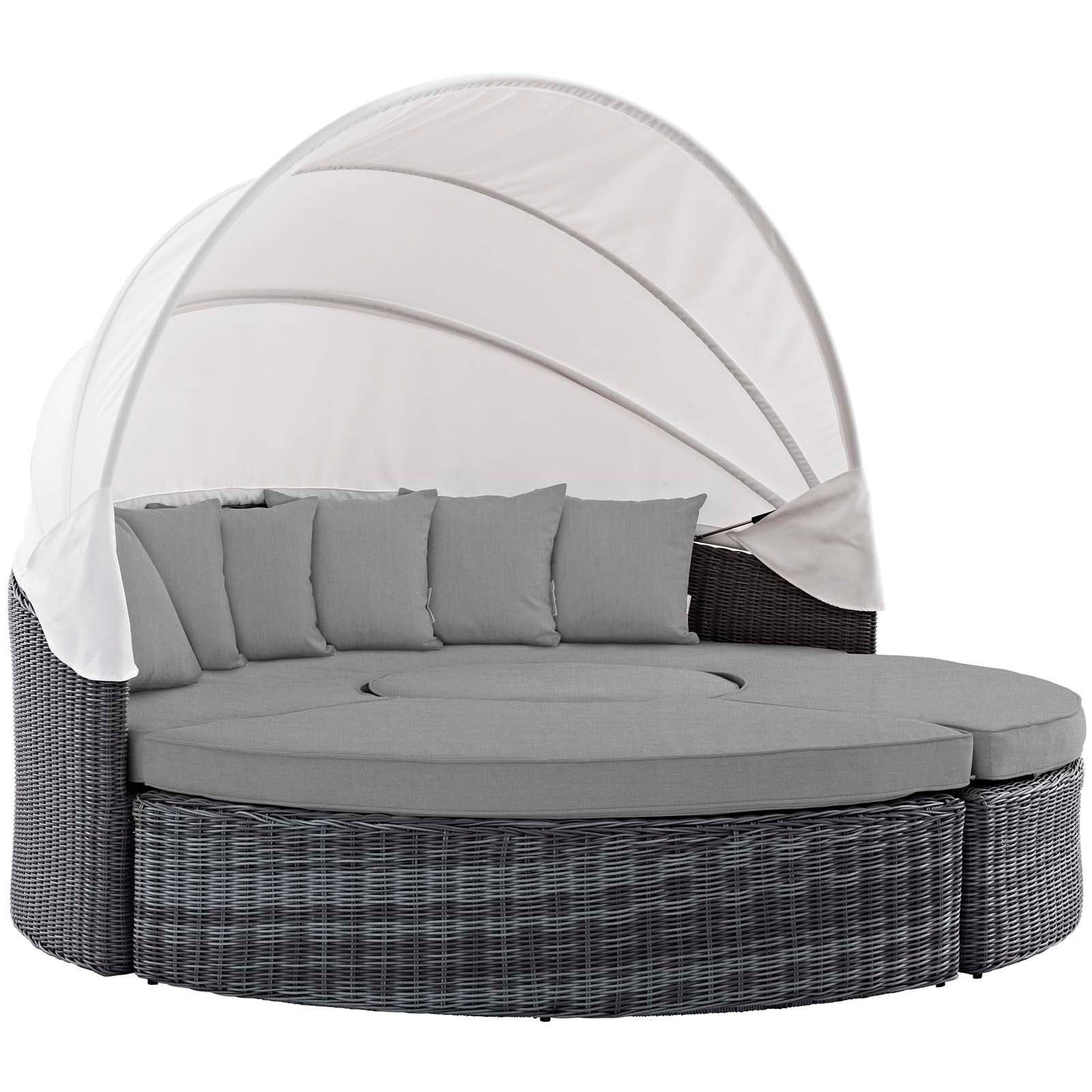 Summon Canopy Outdoor Patio Gray Sunbrella® Daybed