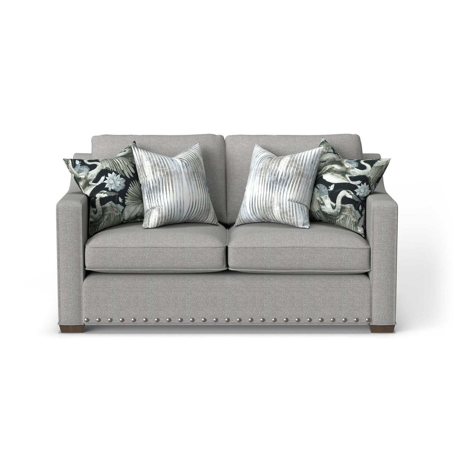Milo - Fabric Loveseat With Nailhead Trim