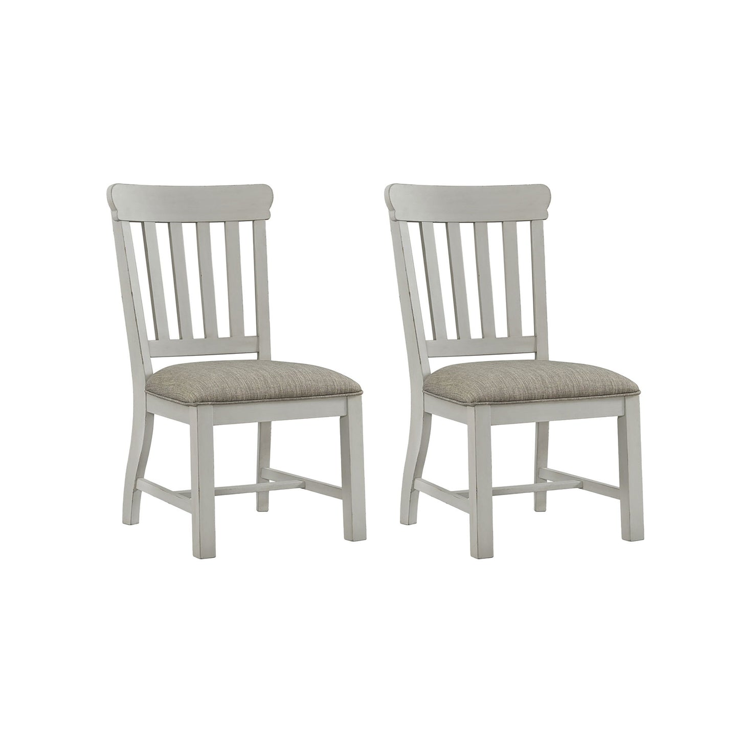 Drake - Slat Chair - Rustic White / French Oak