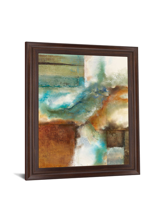 Copper Mist - 28" x 34" Framed Wall Art - Blue