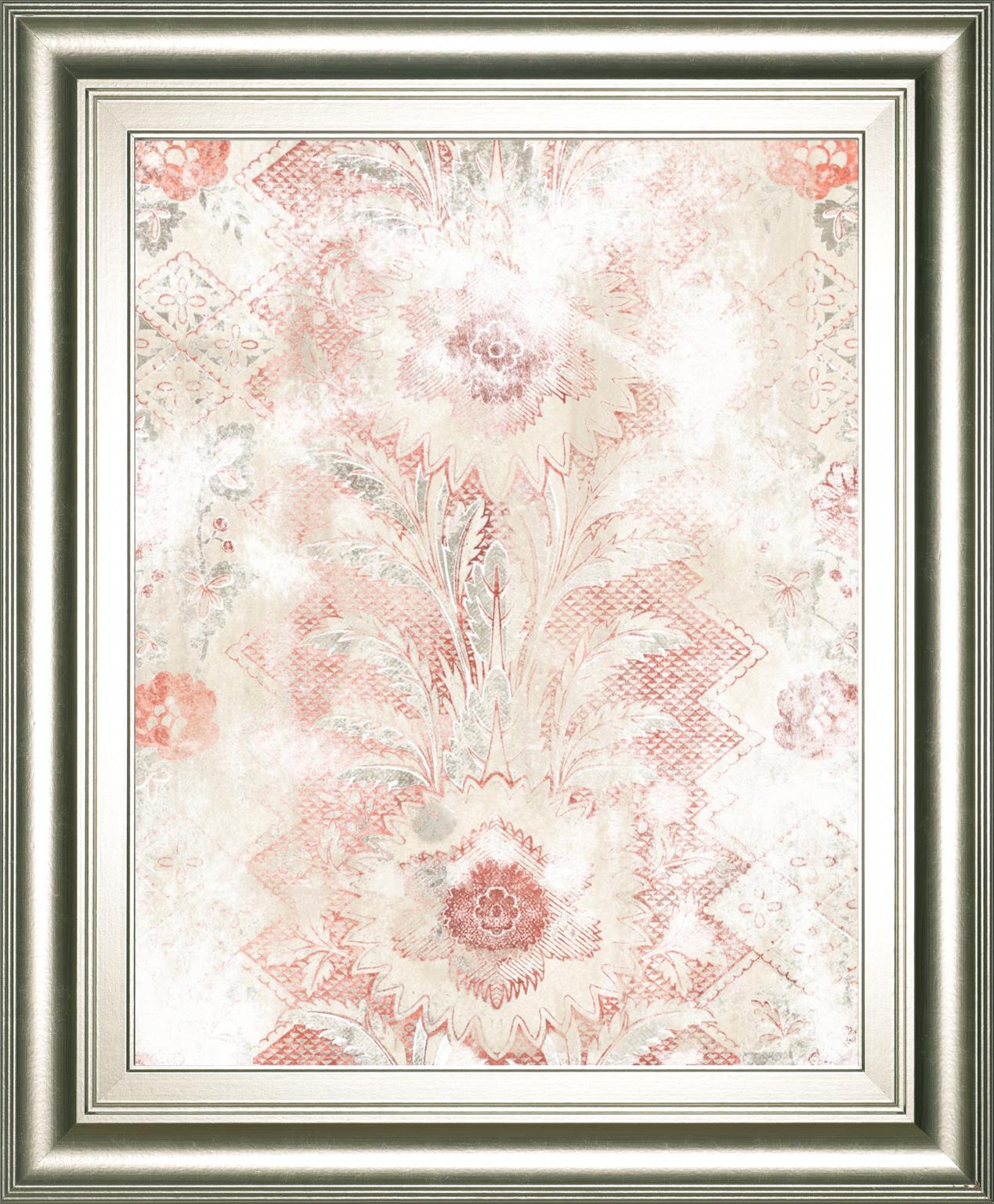 22x26 World Traveler Textile I By June Erica Vess - Pink