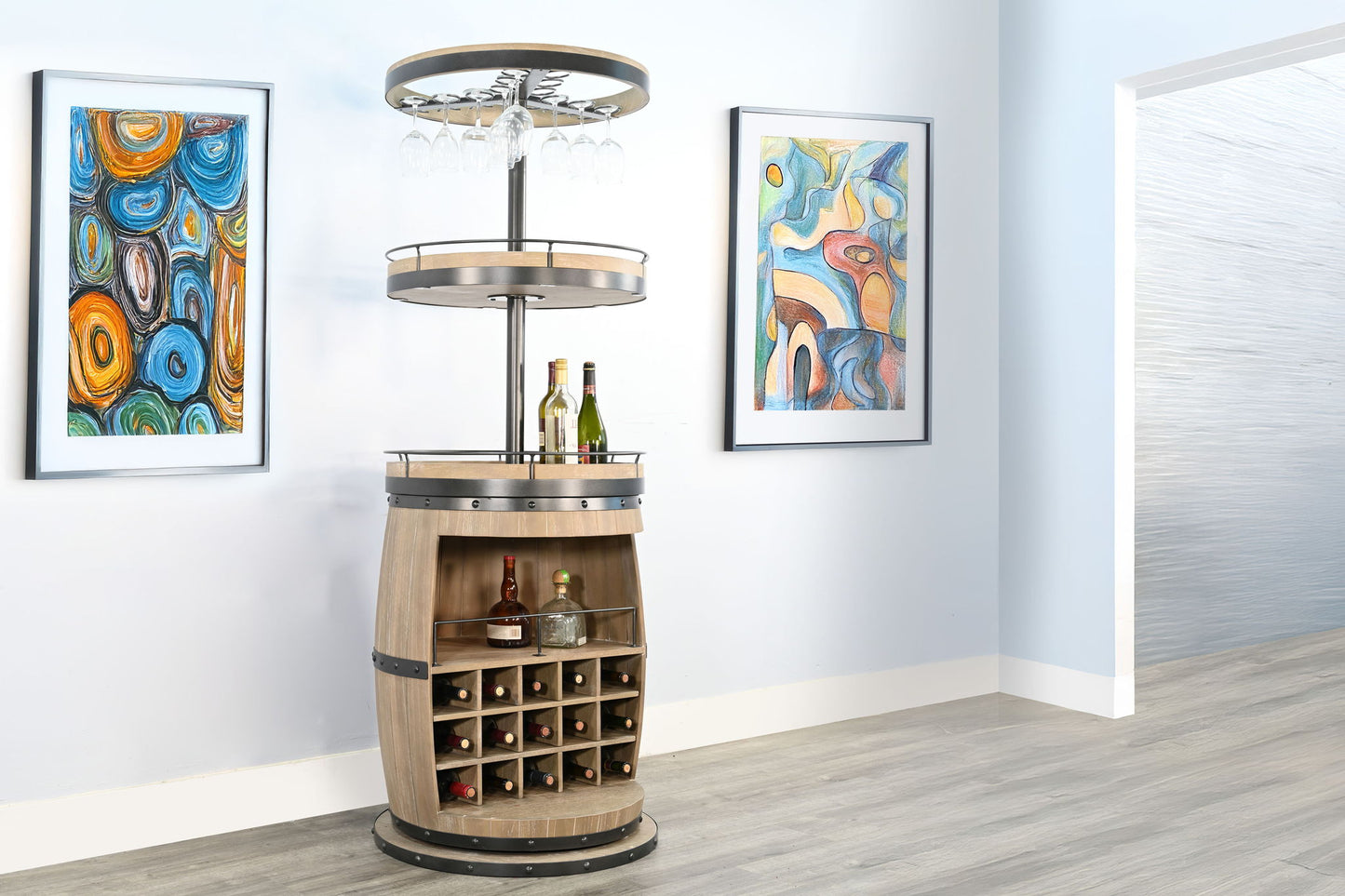 Barrel Bar With Swivel - Wheat