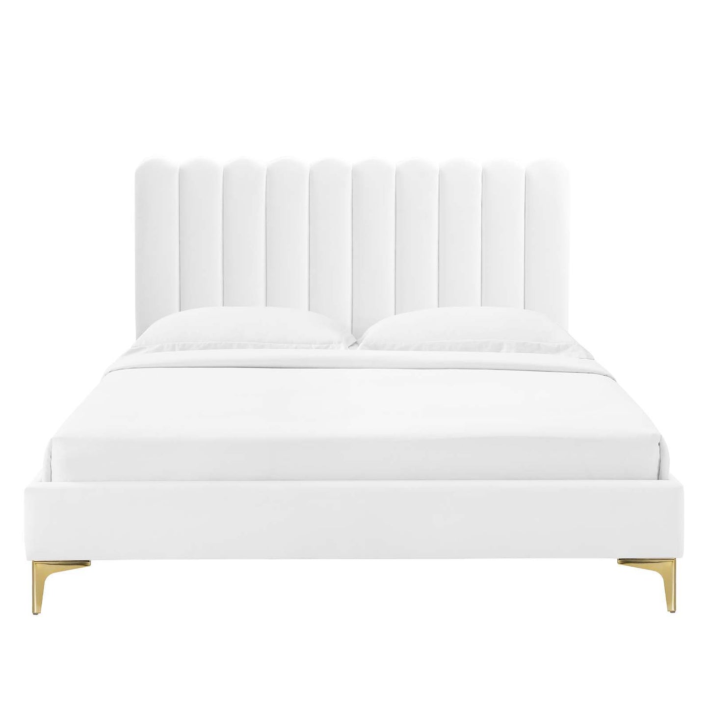 Reagan King Performance Velvet Platform Bed