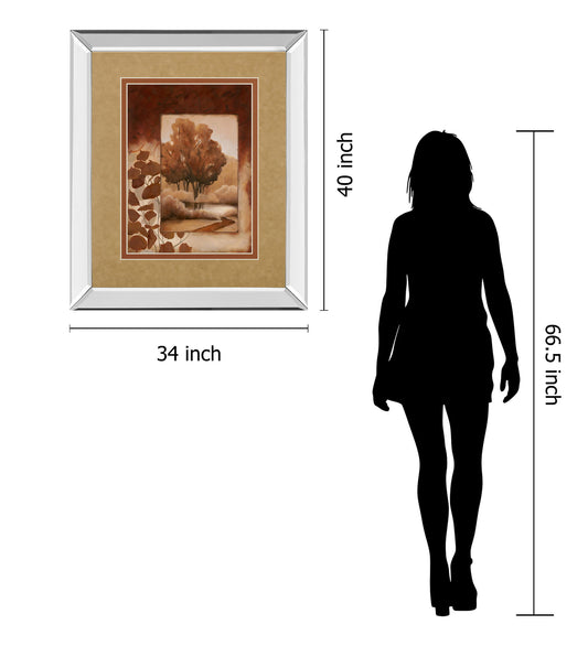 Mirrored Frame Fall Vignette I By Carol Robinson - Light Brown