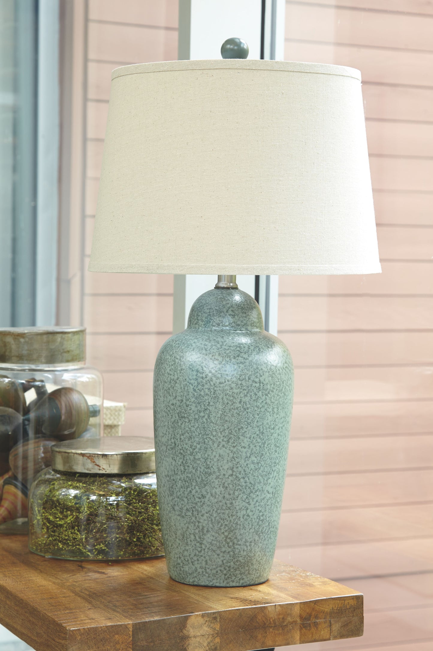Saher - Green - Ceramic Table Lamp - Earthy Ceramic