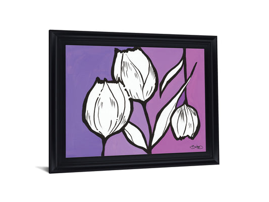 Lavender Trio - 28" x 34" Framed Wall Art - Purple