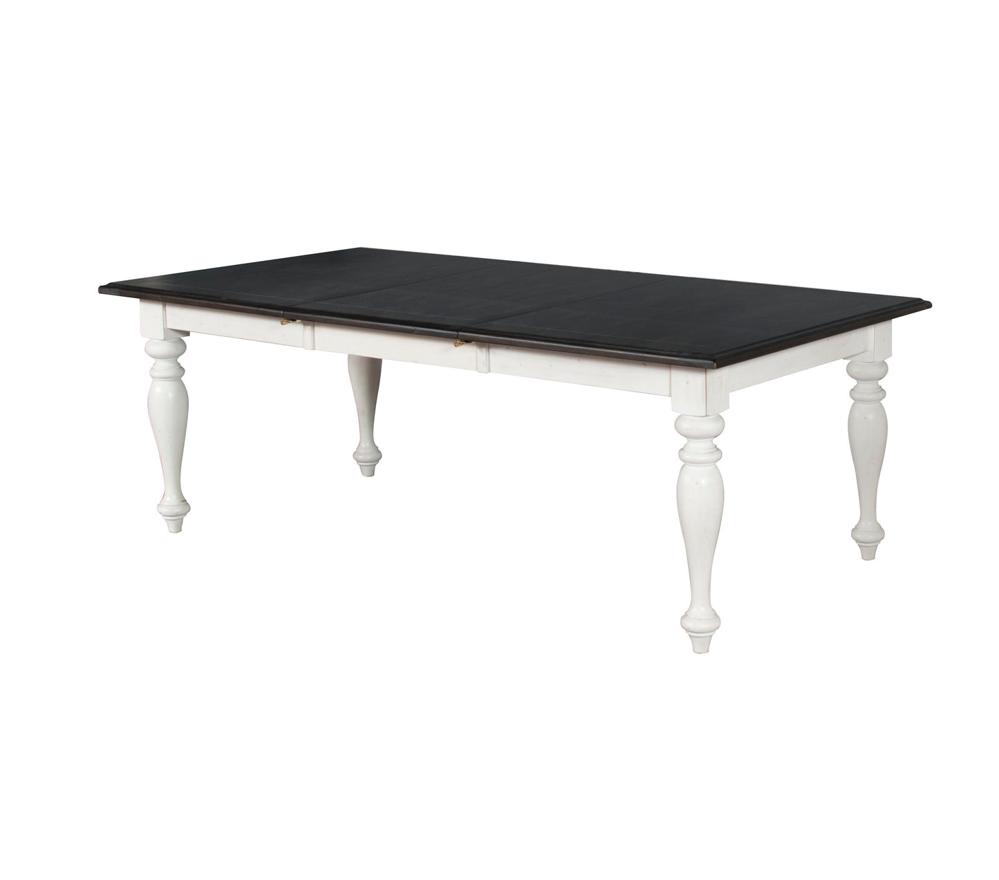 Carriage House - Rectangular Dining Table With Extensions - Cottage White / Europen Dark