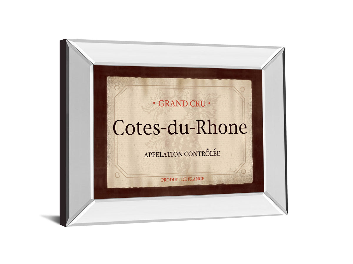 Cote Du Rhone By Paola Viveiros - Mirror Framed Print Wall Art - Beige