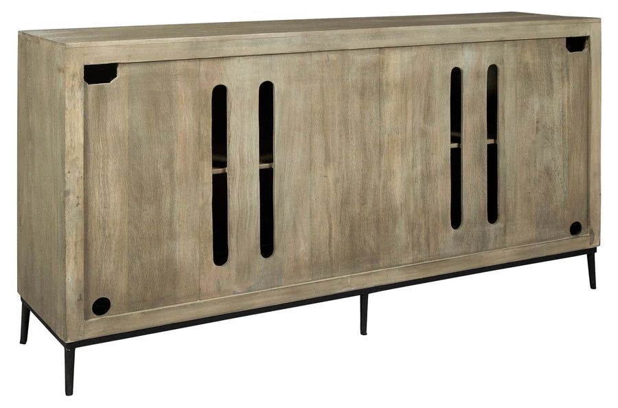 Hekman Lattice Mango Wood Entertainment Console Sideboard