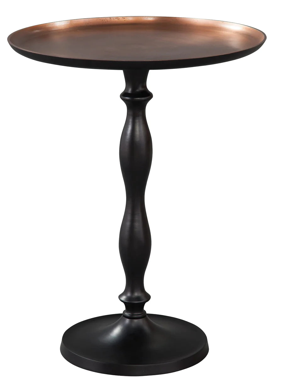 Hekman Copper Tray-Top Round Accent Table