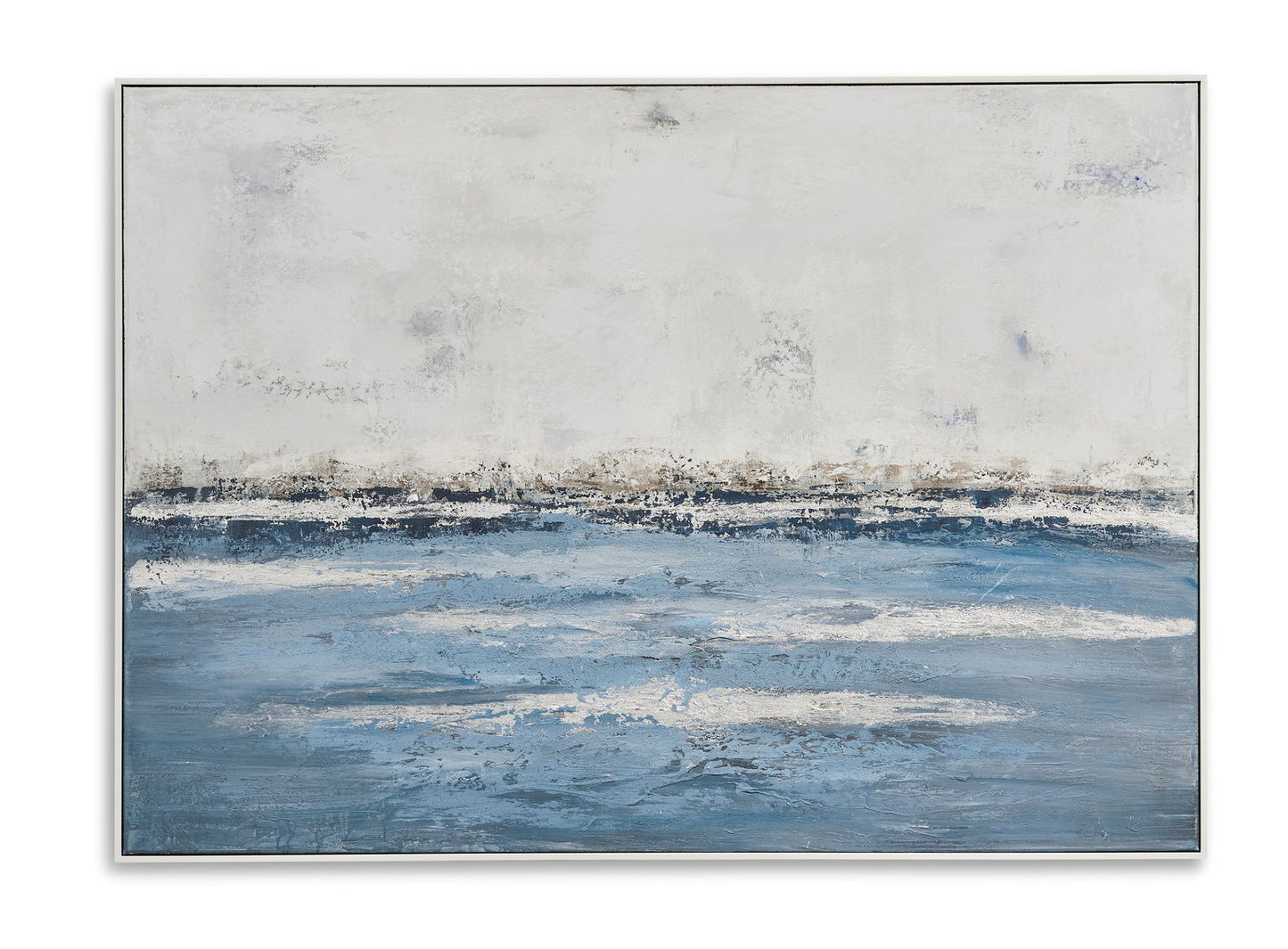 Soft Waves - Canvas Art - Light Blue