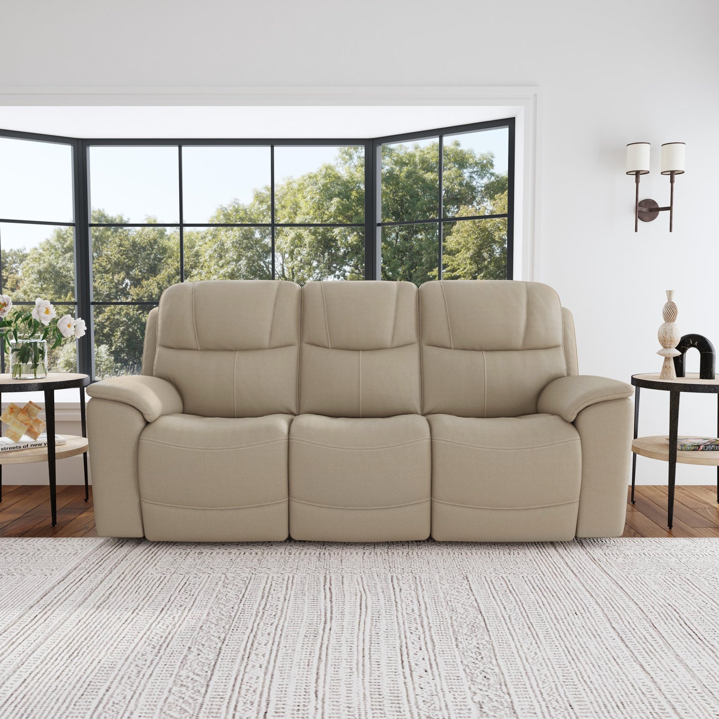 Crew - Power Reclining Sofa With Power Headrests & Lumbar - Black