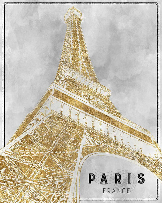 Shimmering Eiffel By Natalie Carpentieri (Framed) - Gold