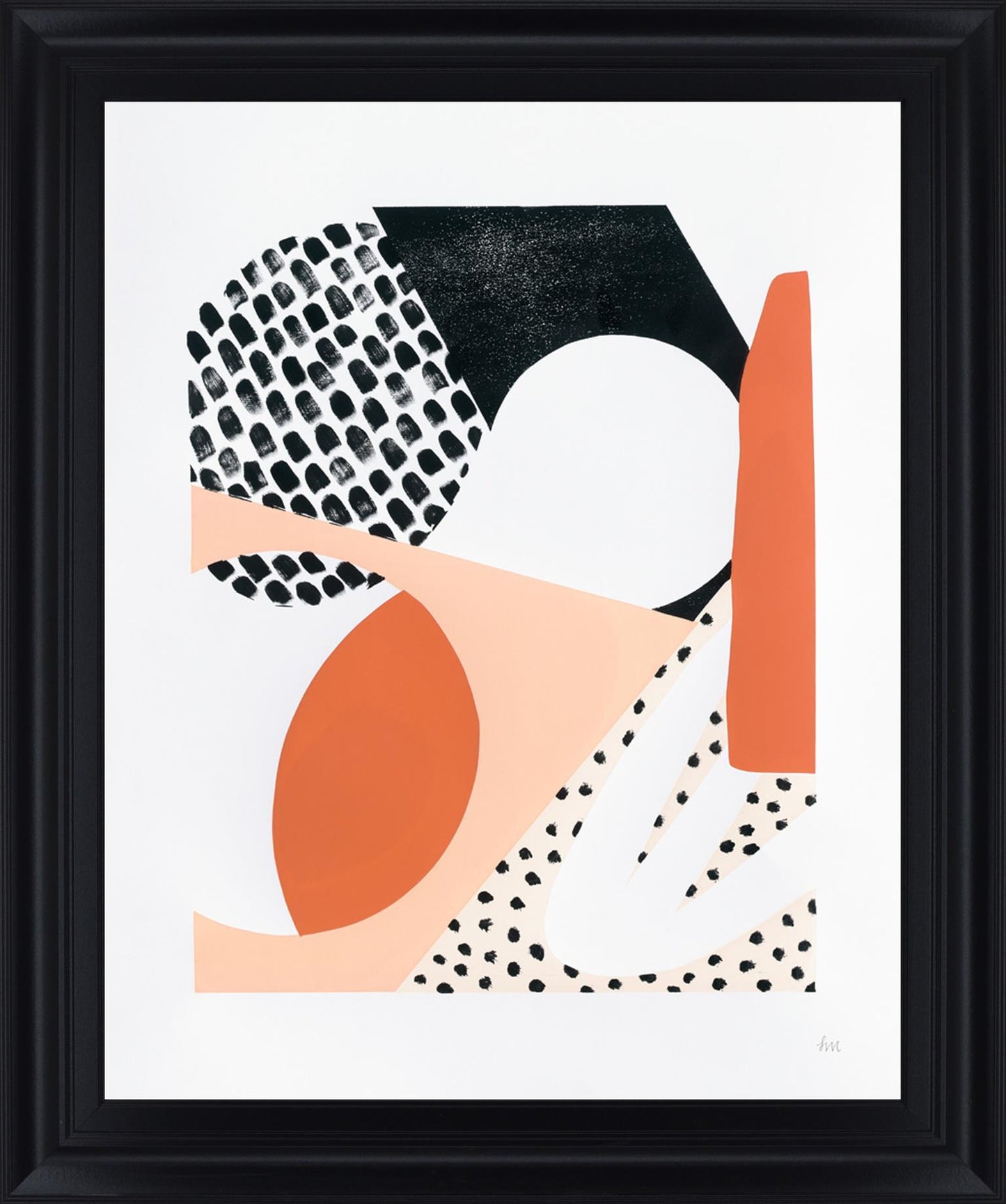 Terracotta Play - 28" x 34" Framed Wall Art - Orange
