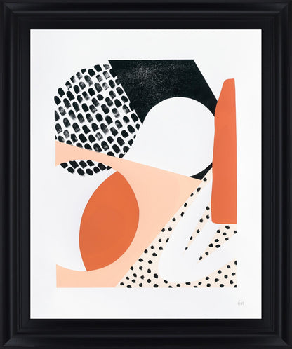 Terracotta Play - 28" x 34" Framed Wall Art - Orange