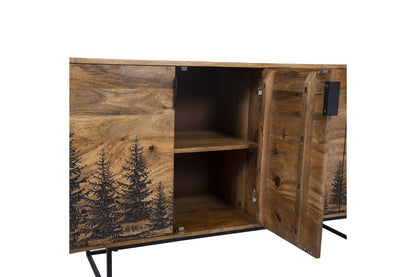 Cascade Laser Etched Tree Sideboard TV Stand