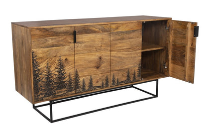 Cascade Laser Etched Tree Sideboard TV Stand