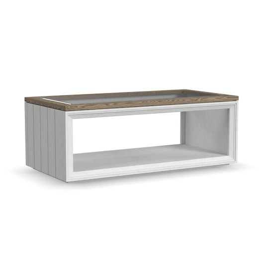 Melody - Rectangular Coffee Table With Casters - White