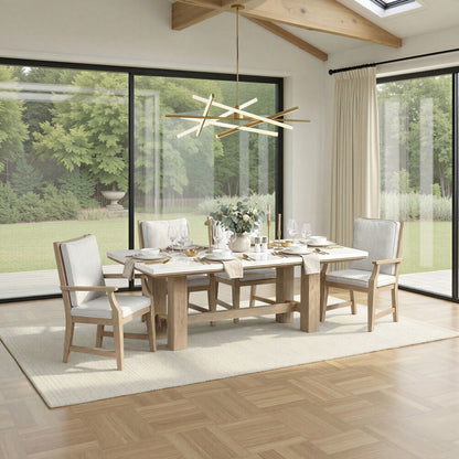 Cornerstone - Stone Top Table - French Oak