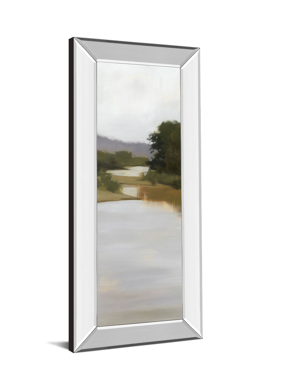 River Journey By Megan Lightell - Mirror Framed Print Wall Art - Gray