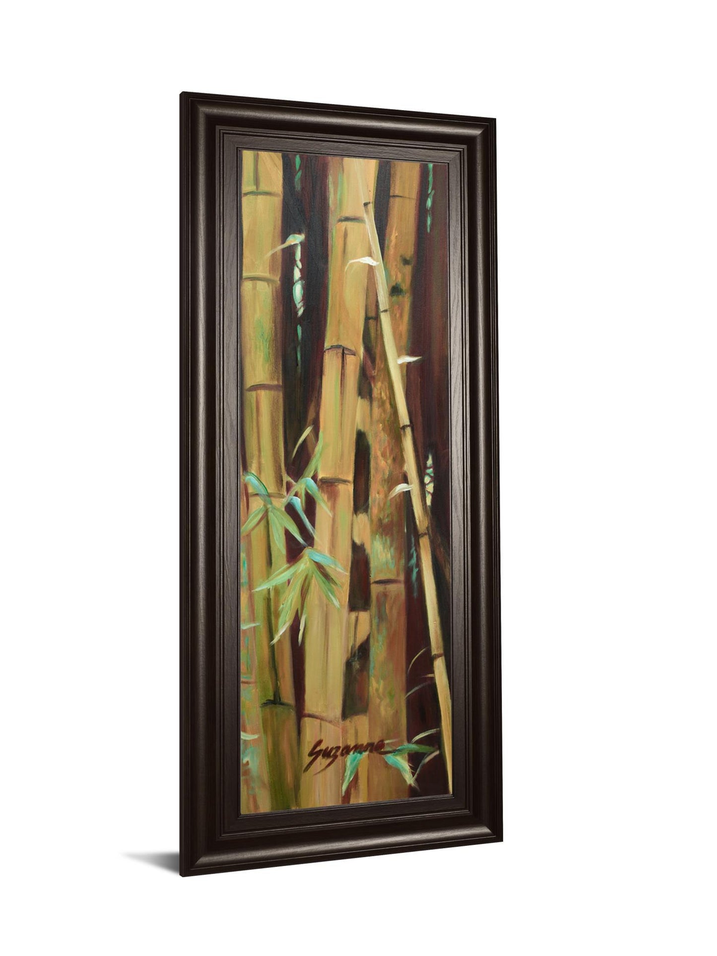 Bamboo Finale Il By Suzanne Wilkins - Framed Print Wall Art - Green