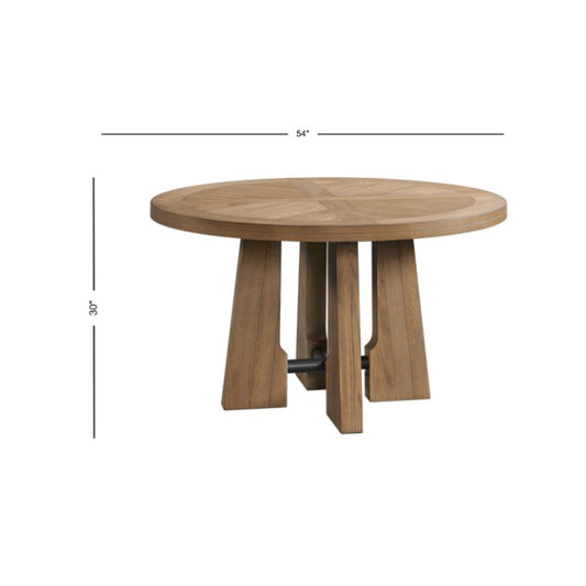Landmark - Round Dining Table - Weathered Oak
