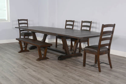 Homestead - Yellowstone Dining Table With Extensions With Folding Leaves - Tobacco Leaf