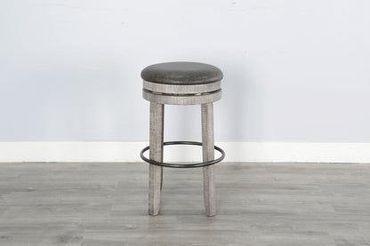 Alpine - Bar Swivel Stool, Cushion Seat (Set of 2) - Gray