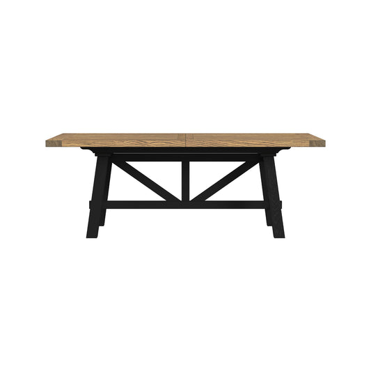 Hendricks - Trestle Table - Rustic Wheat / Raven