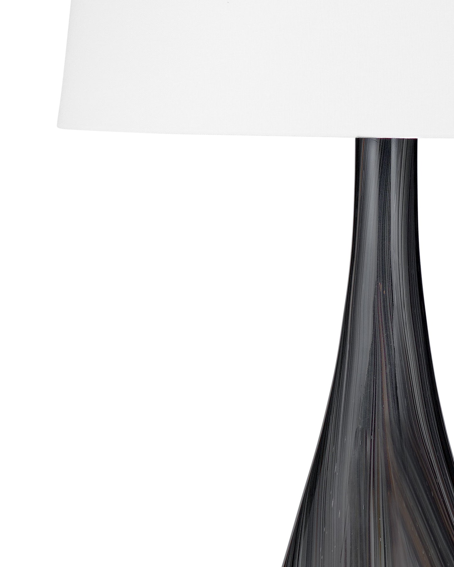 Glass Table Lamp - Black