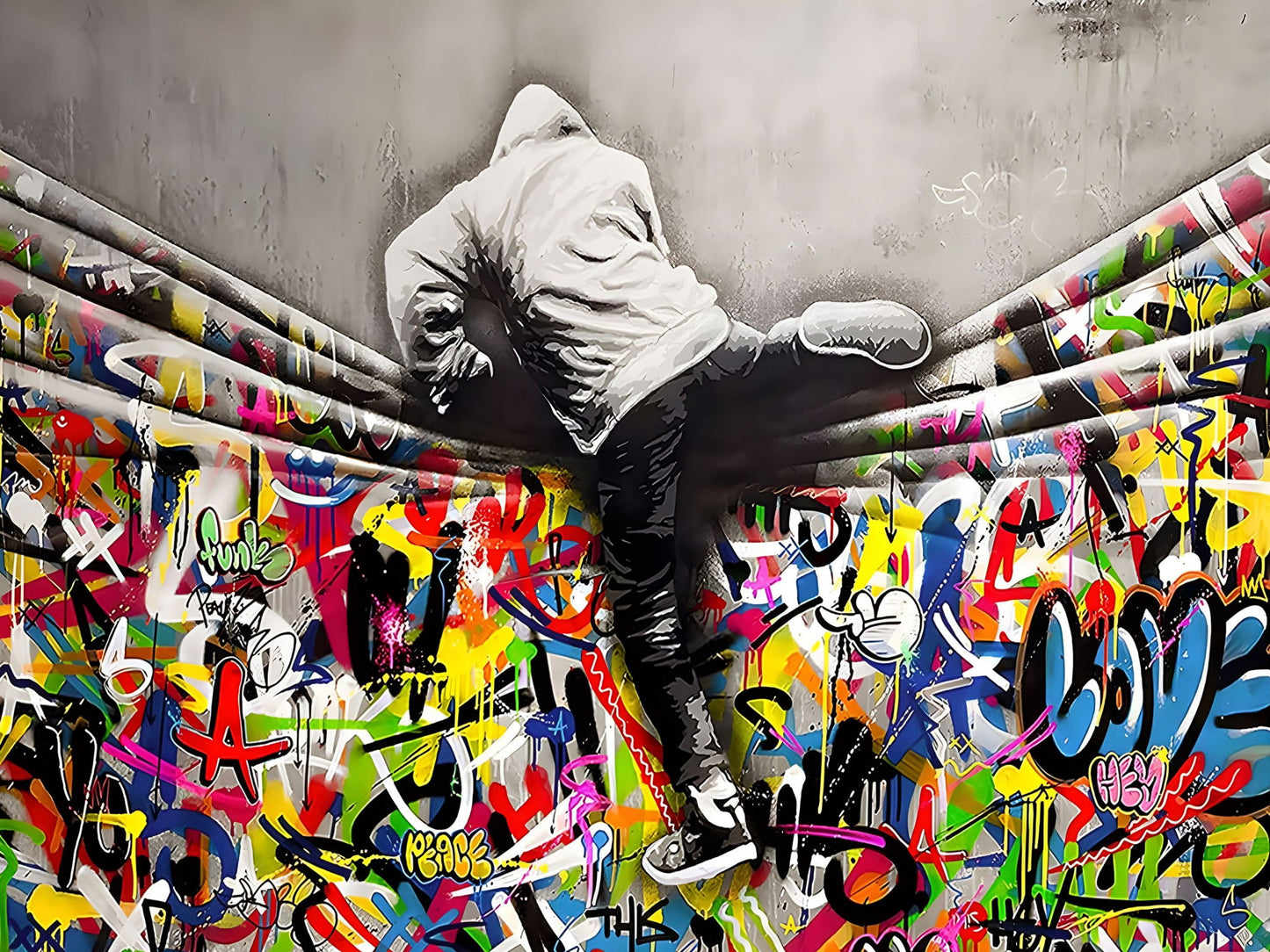 Urban Breaker - 36" x 48" Framed Wall Art - Gray